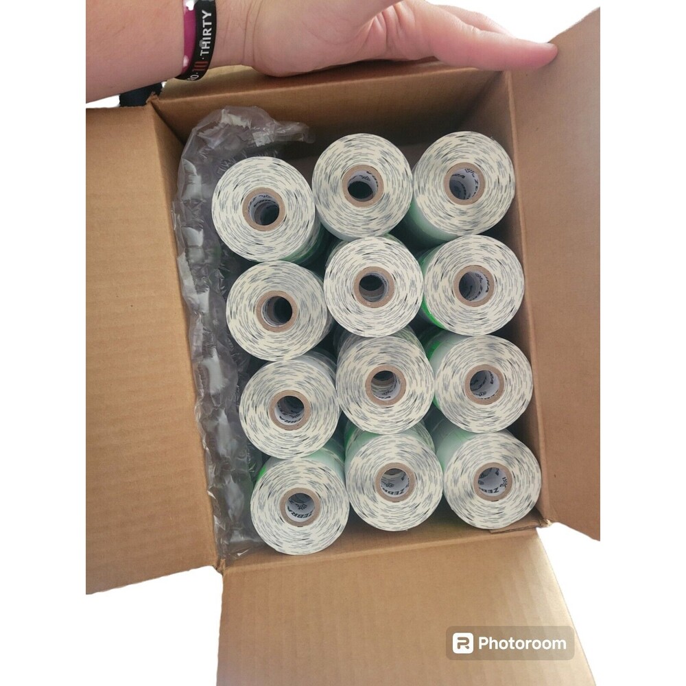 18,240 Total 48 Rolls OEM Zebra DT Opaque Paper Labels 1.09"x 1.63" Thermal